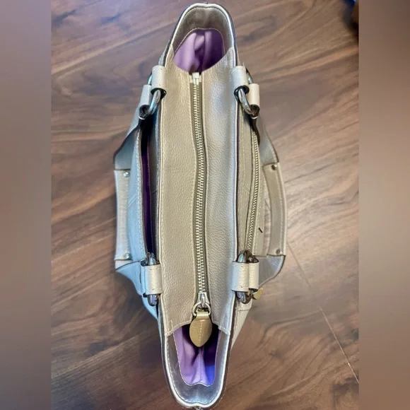 Coach Penelope Metallic Pebbled Leather Shoulder Bag - Picture 7 of 15